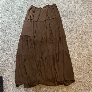 Chic Brown Maxi Skirt